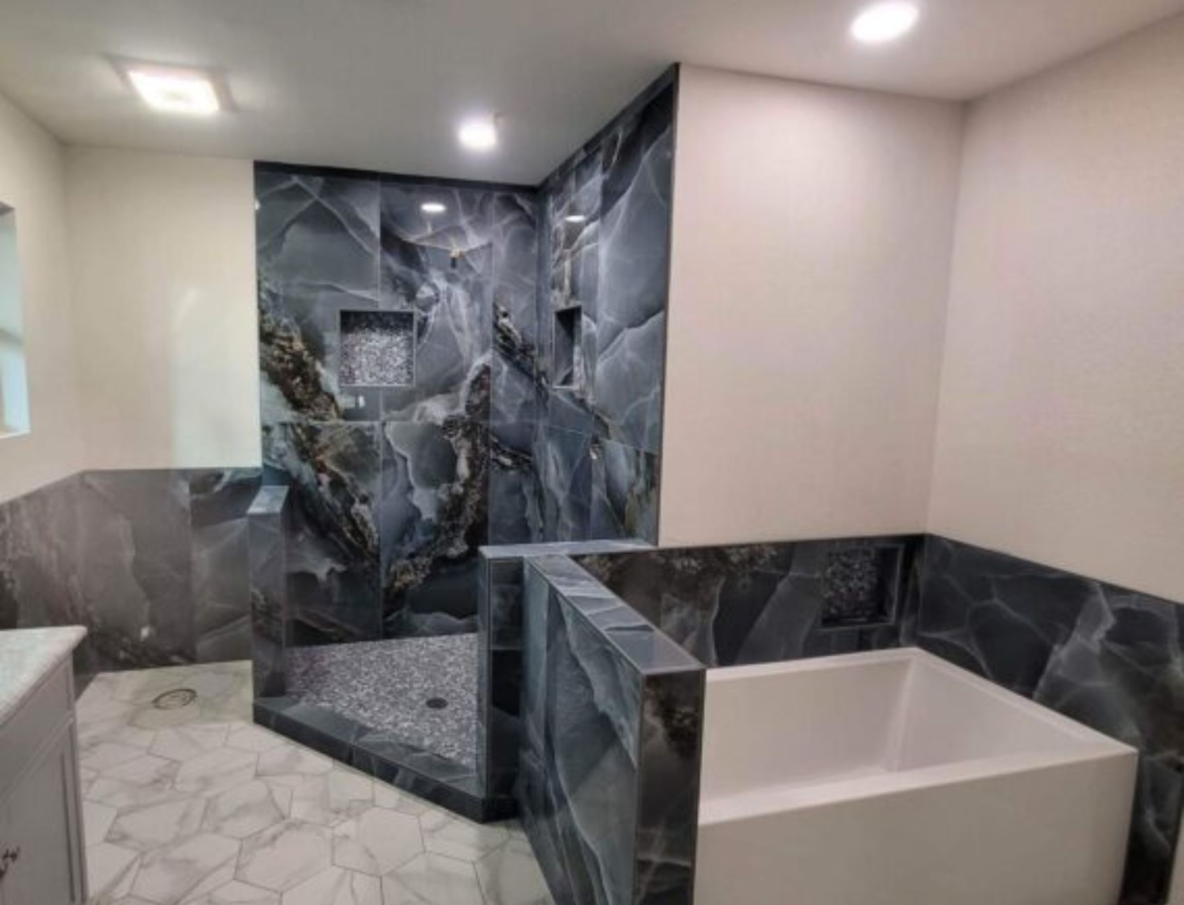 Blue Shower Project | New Generation Kitchen & Bath