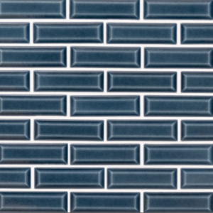 BAY BLUE BEVELED TILE 2X6