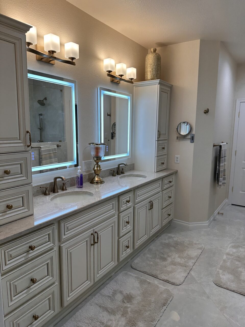 san antonio modern bathroom overhaul project before and after