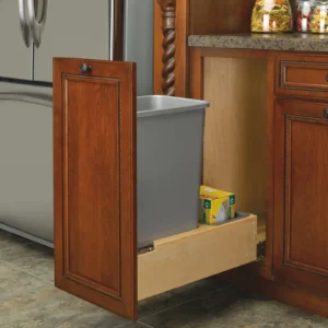 Maple Bottom Mount Waste Container w⁬ith Rev-A-Motion