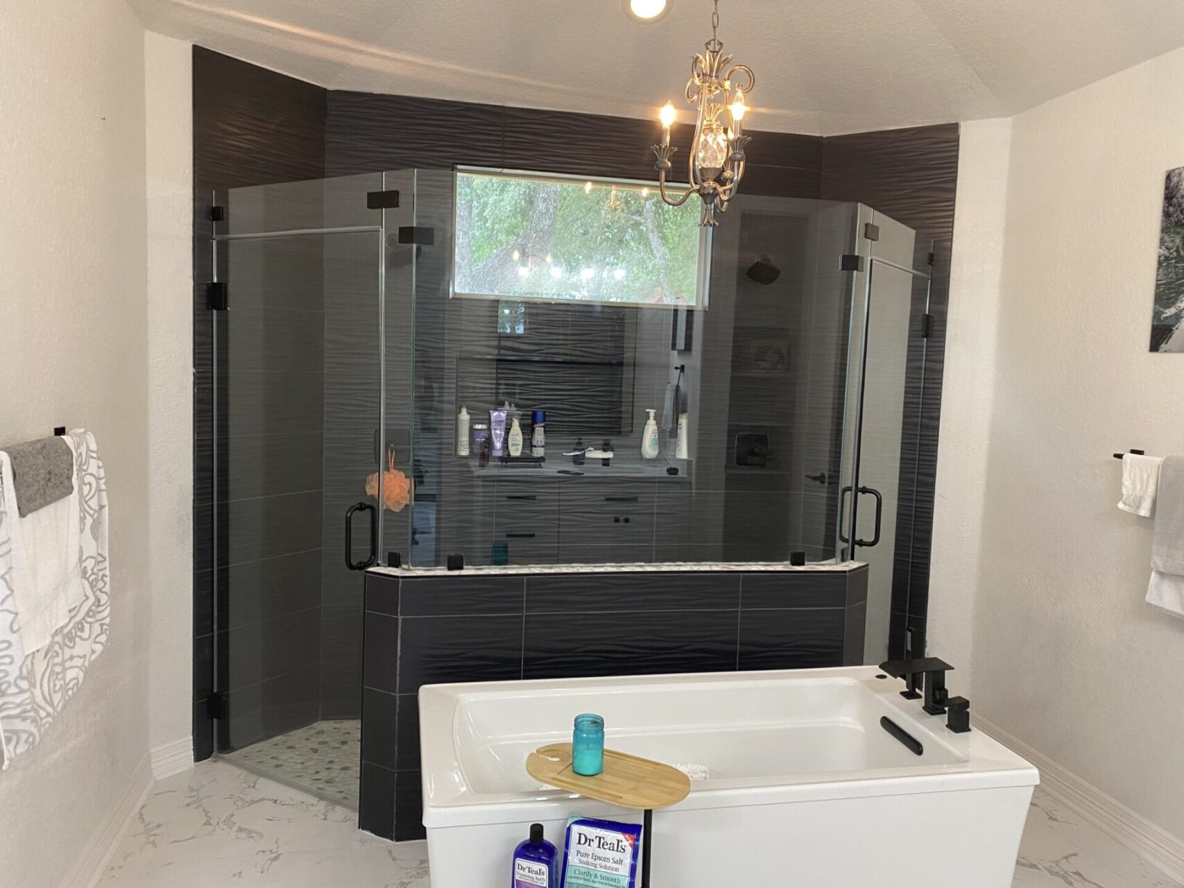 san antonio shower upgrade and custom vanity cabinets bathroom remodeling