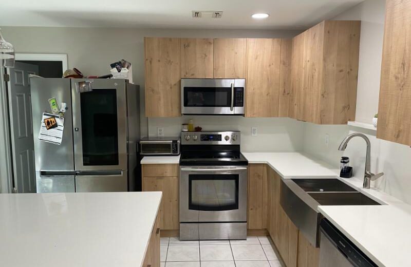 modern kitchen renovation frameless cabinets san antonio