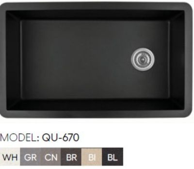 black ceramic sink for kitchen remodeling in San Antonio