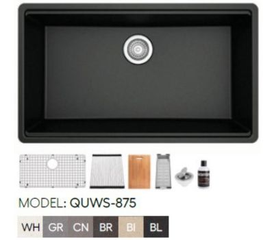 black ceramic sink for kitchen remodeling in San Antonio