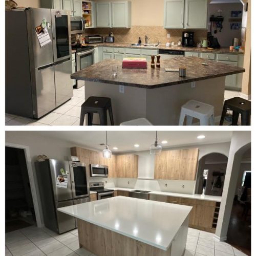 modern kitchen renovation frameless cabinets san antonio
