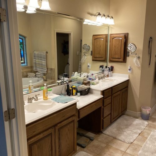 san antonio modern bathroom overhaul project before and after