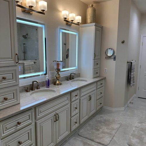 san antonio modern bathroom overhaul project before and after