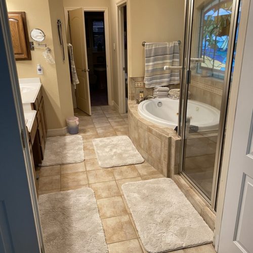 san antonio modern bathroom overhaul project before and after