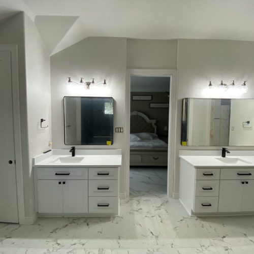 san antonio shower upgrade and custom vanity cabinets bathroom remodeling