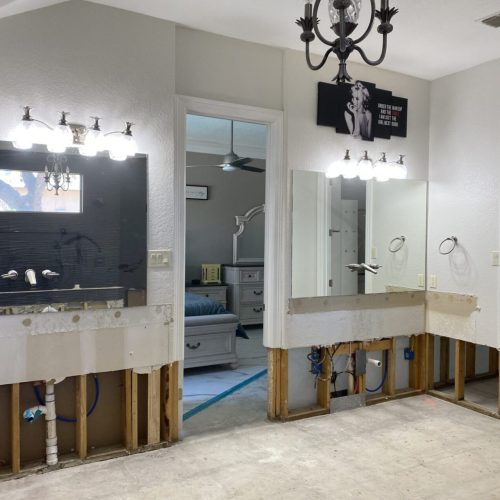 san antonio shower upgrade and custom vanity cabinets bathroom remodeling