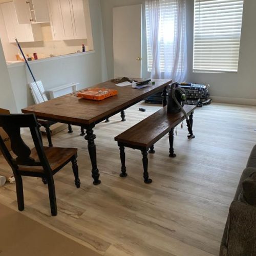 flooring and kitchen remodeling project in Castle Hills