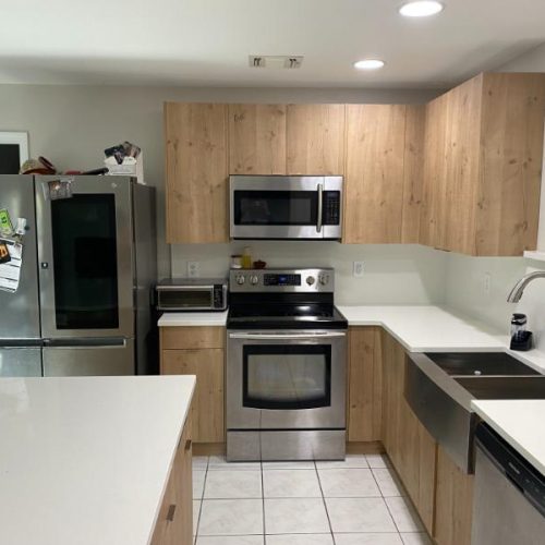modern kitchen renovation frameless cabinets san antonio