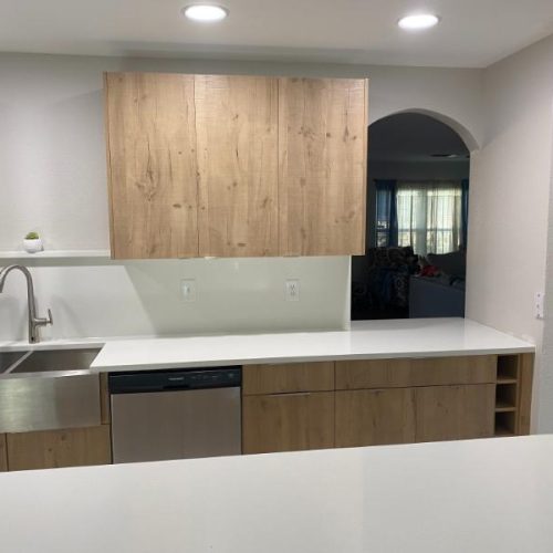 modern kitchen renovation frameless cabinets san antonio